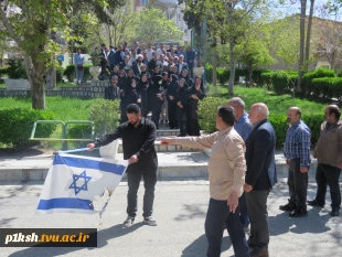 اجتماع دانشگاهیان دانشگاه فنی و حرفه ای استان کرمانشاه در حمایت از اقدام تنبیهی نیروهای مسلح و سپاه علیه رژیم صهیونیستی 15