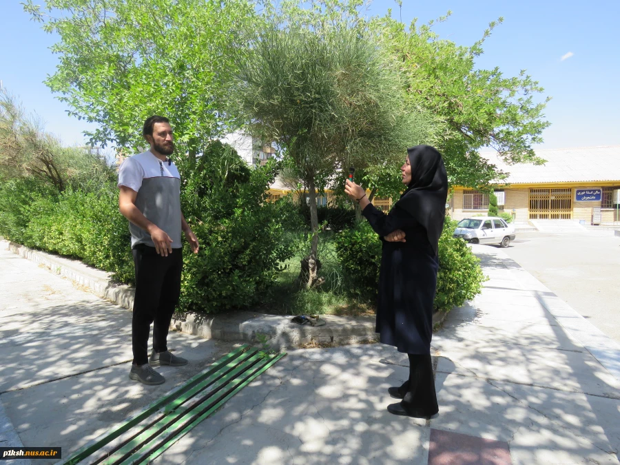 انجام مصاحبه خبری خبرنگار شبکه استانی زاگرس با کارکنان دانشگاه ملی مهارت استان کرمانشاه 7